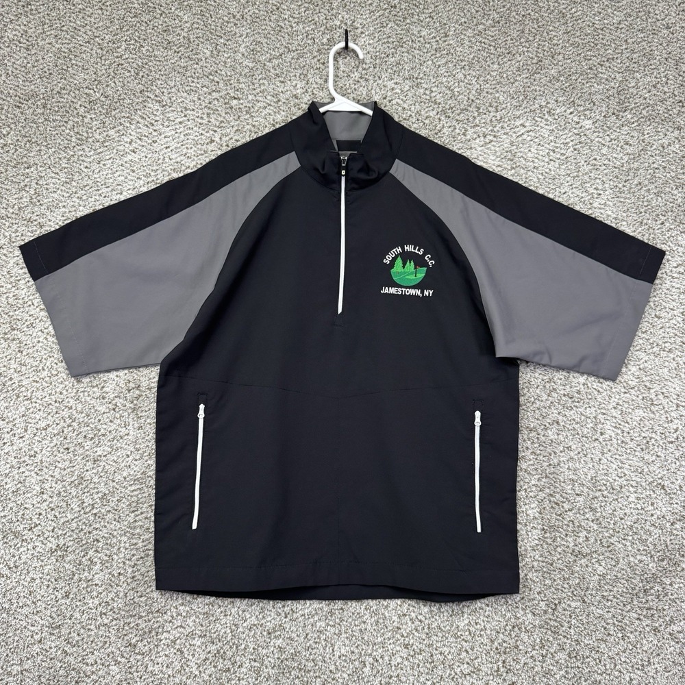 FootJoy Windbreaker Men's Medium 1/4 Zip Pullover South Hills Country Club Golf